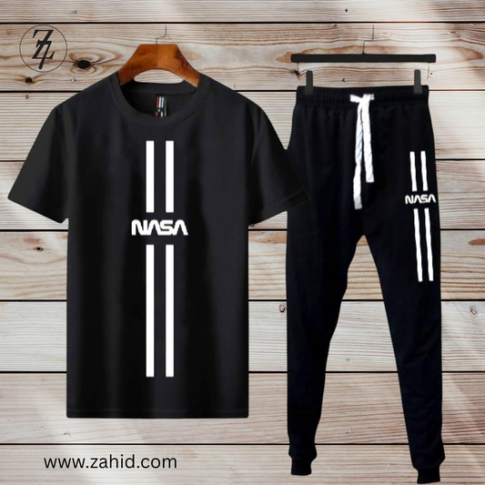 Men's Printed Polyester Track Suit - 2 Pcs Comfortable Activewear Free Delivery